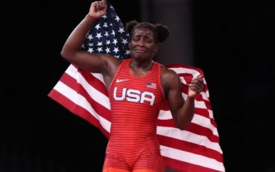 WATCH: U.S. Wrestler Tamyra Mensah-Stock Praises God, America After Winning Gold